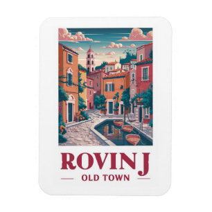 charme: Oude Toren van Rovinj Briefkaart Magneet