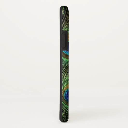 Charme Pauwenveren Gouden Aangepaste Initialen Case-Mate iPhone Case (Achterkant / rechts)