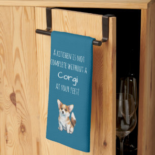 Charme Persoonlijkheid Schattig Speels Corgi-Thema Theedoek