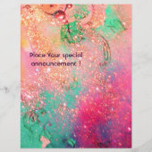 CHARME / Roze Gouden Bloemenspatjes Flyer (Achterkant)