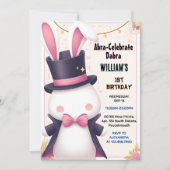 Charme Schattige Bunny TV Party Magic Show 1e Verj Kaart (Voorkant)