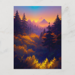 Charme van de avond briefkaart