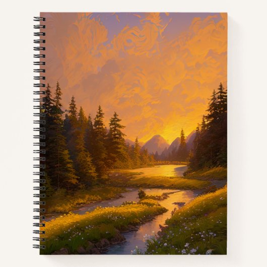 Charme van de gouden zonsondergang notitieboek (Voorkant)