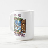 Charme van een gezellig kerstvenster in de winter koffiemok (Voorkant links)