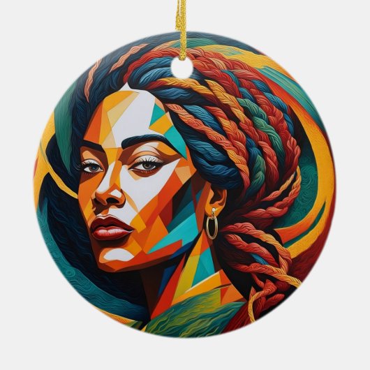 charme van elegantie keramisch ornament (Achterkant)