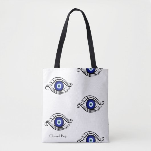 CHARMED BRUJA EVIL EYE PROTECTION BAG TOTE BAG (Voorkant)