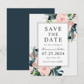 Charmed Floral Wedding Save the Date (Voorkant / Achterkant)