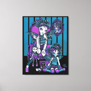 "Charmed" Gothic Couture Fairy Wrapped Canvas Afdruk