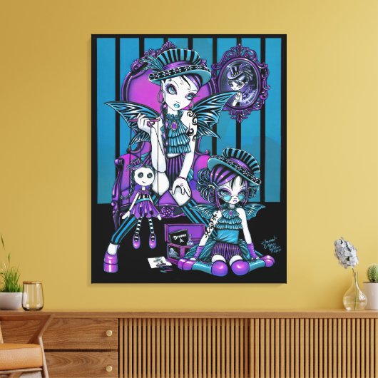 "Charmed" Gotische Couture Fairy Verpakt Canvas (Insitu (Woonkamer))