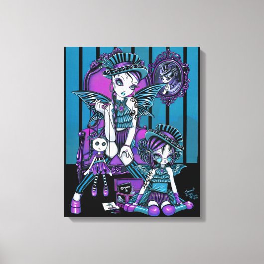 "Charmed" Gotische Couture Fairy Verpakt Canvas Afdruk (Voorkant)