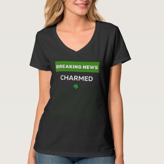 CHARMED ST PATRICKS DAY C IRISH SHAMROCK ST PADDY T-SHIRT (Voorkant)