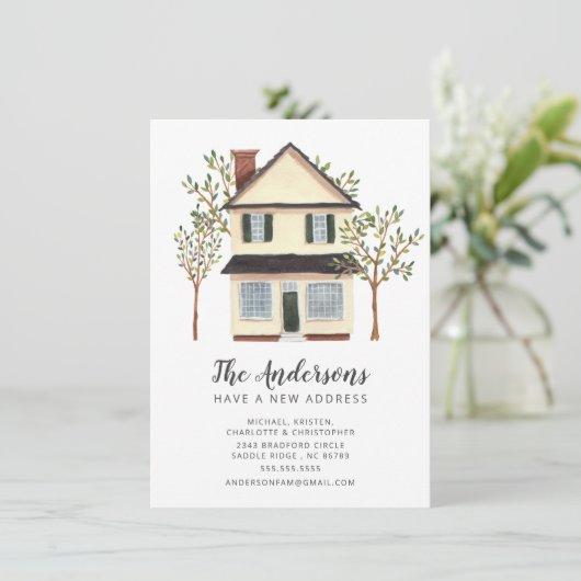 Charmerhuis | Verplaatsingsaankondiging Kaart (Staand voorkant)