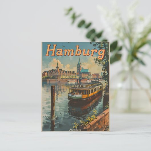 charmes van Hamburgs Inner Alster Briefkaart (Staand voorkant)