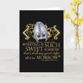 Charmeur & Citaat Juliet (Gouden Versie) Kaart (Gele Bloem)