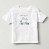 Charmeuse verjaardag met raceauto kinder shirts (Voorkant)