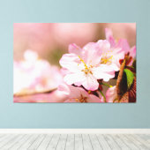 Charmin Sakura Flowers on roze, roze, roze Canvas Afdruk (Insitu (Houten vloer))