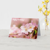 Charmin Sakura Flowers on roze, roze, roze Kaart (Gele Bloem)