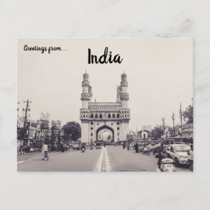 Charminar Monument Landmark Hyderabad India Design Briefkaart