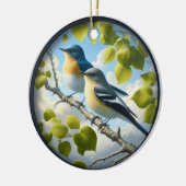 Charming Acadian Flycatchers Scene Christmas Keramisch Ornament (Links)