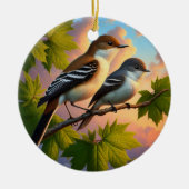 Charming Alder Flycatcher Bird Keepsake Keramisch Ornament (Voorkant)