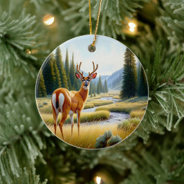 Charming American Antelope Animal Keepsake Keramisch Ornament