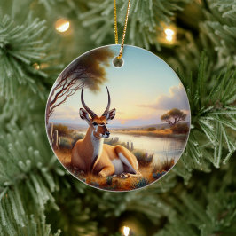 Charming American Antelope Animal Keepsake Keramisch Ornament