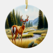 Charming American Antelope Animal Keepsake Keramisch Ornament (Voorkant)
