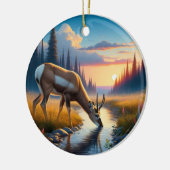 Charming American Antelope Animal Keepsake Keramisch Ornament (Links)