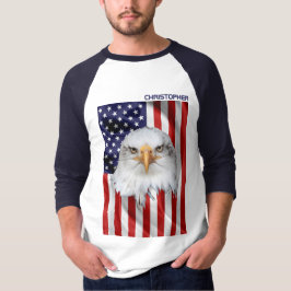 Charming American Eagle, de Amerikaanse vlag, patr T-shirt