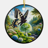Charming Anise Swallowtail Butterfly Keramisch Ornament (Voorkant)
