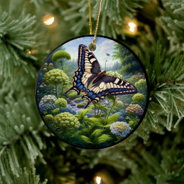 Charming Anise Swallowtail Butterfly Keramisch Ornament