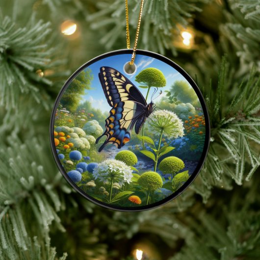 Charming Anise Swallowtail Butterfly Keramisch Ornament
