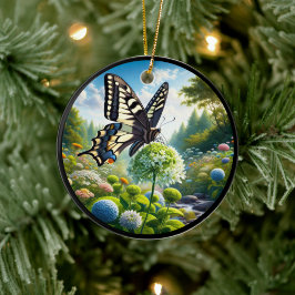 Charming Anise Swallowtail Butterfly Keramisch Ornament