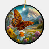 Charming Aphrodite Fritillary Butterfly Keramisch Ornament (Voorkant)