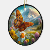 Charming Aphrodite Fritillary Butterfly Keramisch Ornament (Links)