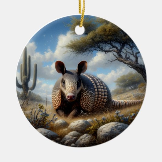 Charming Armadillo Keepsake Keramisch Ornament (Voorkant)
