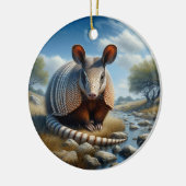 Charming Armadillo Keepsake Keramisch Ornament (Links)