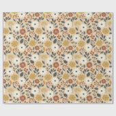 Charming Autumn Floral  Cadeaupapier (Vlak)