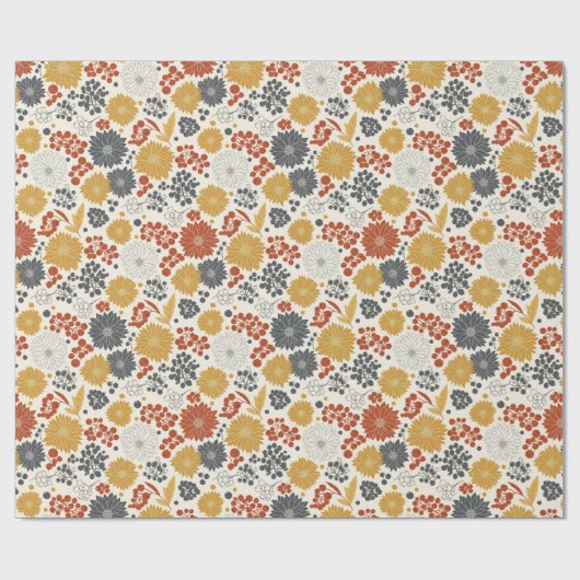 Charming Autumn Floral Cadeaupapier (Vlak)
