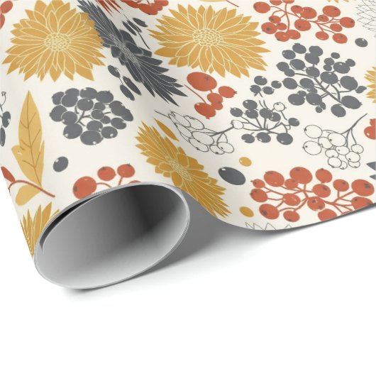 Charming Autumn Floral  Cadeaupapier (Rol Hoek)
