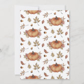 Charming Autumn Pumpkin Thanksgiving Dinner Kaart (Achterkant)