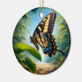 Charming Bahaman Swallowtail Butterfly Keepsake Keramisch Ornament (Links)
