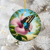 Charming Bahaman Swallowtail Butterfly Keepsake Keramisch Ornament