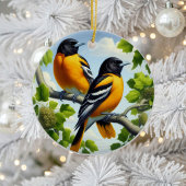 Charming Baltimore Oriole Bird Keepsake Keramisch Ornament