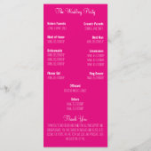 Charming Banner Ceremony Programme Programmakaart (Achterkant)