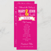 Charming Banner Ceremony Programme Programmakaart (Voorkant / Achterkant)