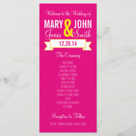 Charming Banner Ceremony Programme Programmakaart