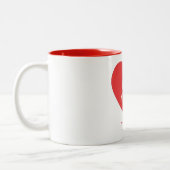 Charming be Mine Red Heart Tweekleurige Koffiemok (Links)
