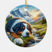 Charming Bernese Mountain Dog Keepsake Keramisch Ornament (Voorkant)