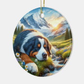 Charming Bernese Mountain Dog Keepsake Keramisch Ornament (Links)